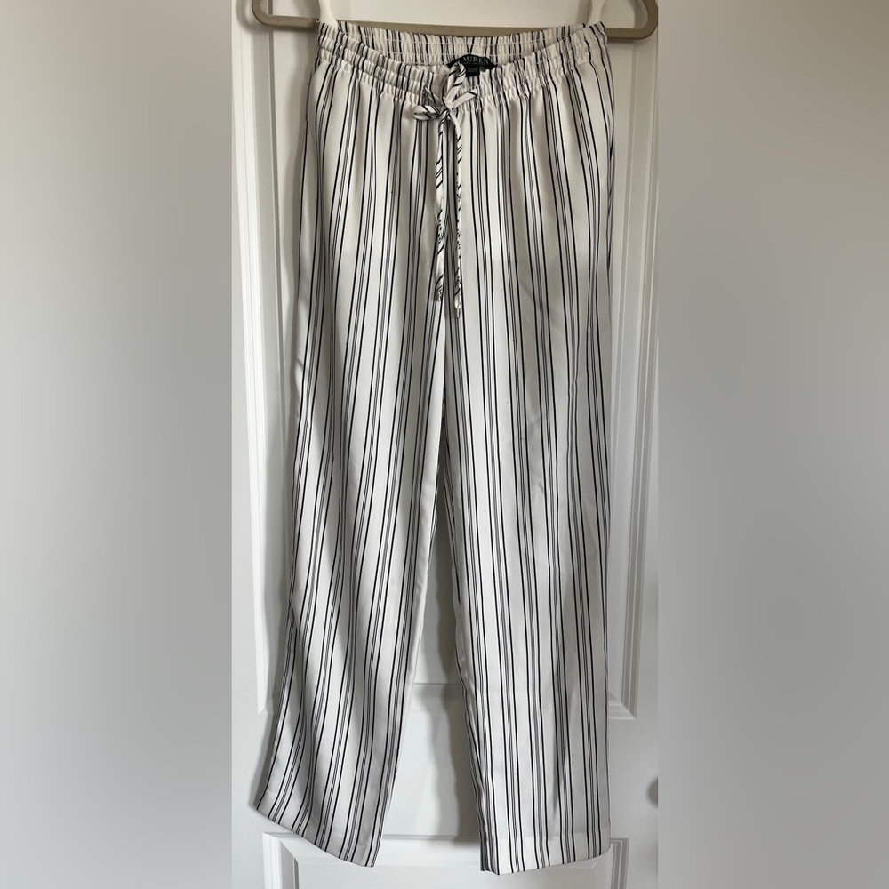 Ralph Lauren Straight Leg Casual Striped Pant